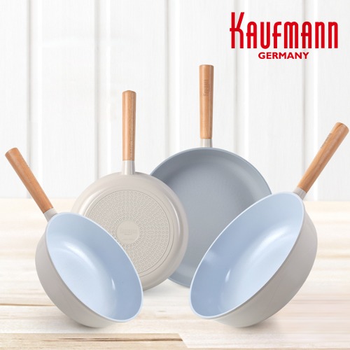 [Kaufmann] 카우프만 데이지 인덕션 프라이팬 4P세트 (프라이팬24,28cm+궁중팬24,28cm)