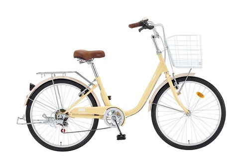 [Samchuly] 삼천리자전거 2023 Lespo 선데이 7단 24인치 시티형 자전거 아이보리 (반조립상품)